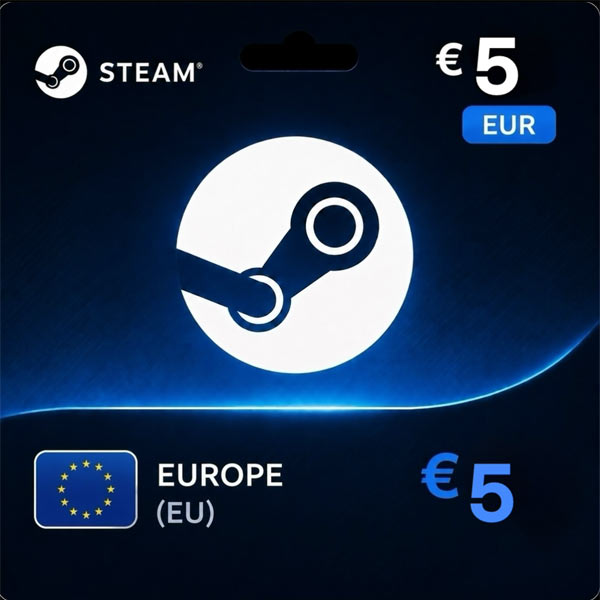 گیفت کارت ۵ یورو استیم STEAM اروپا