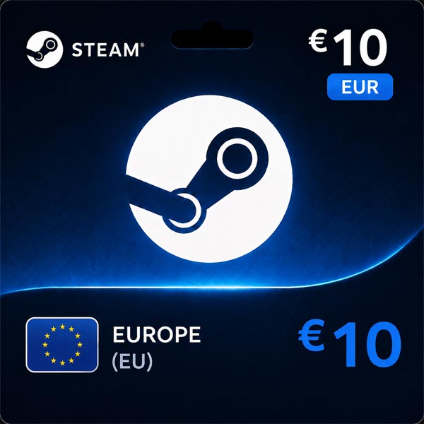 گیفت کارت ۱۰ یورو استیم STEAM اروپا
