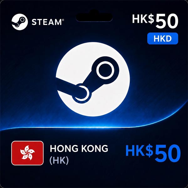 گیفت کارت ۵۰ دلاری استیم STEAM هنگ کنگ