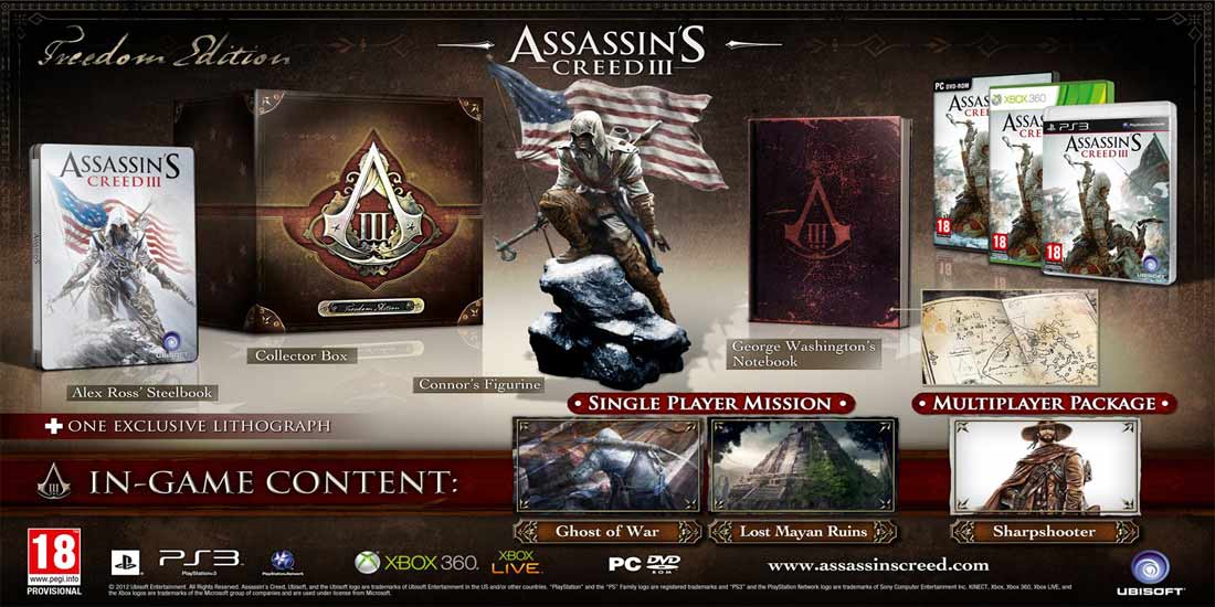 Assassin’s Creed 3 Collector’s Edition – P3 Version – کالکتور ادیشن اساسینز کرید ۳